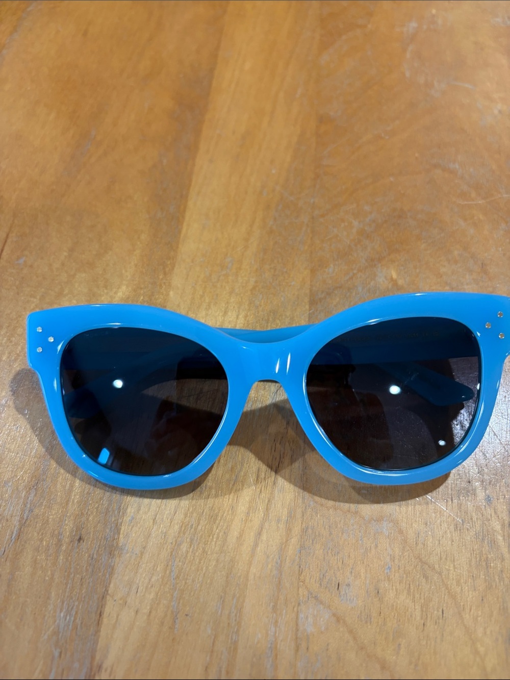 Diff Eva Iconica Polarized Bold Blue Cat-Eye Sunglasses